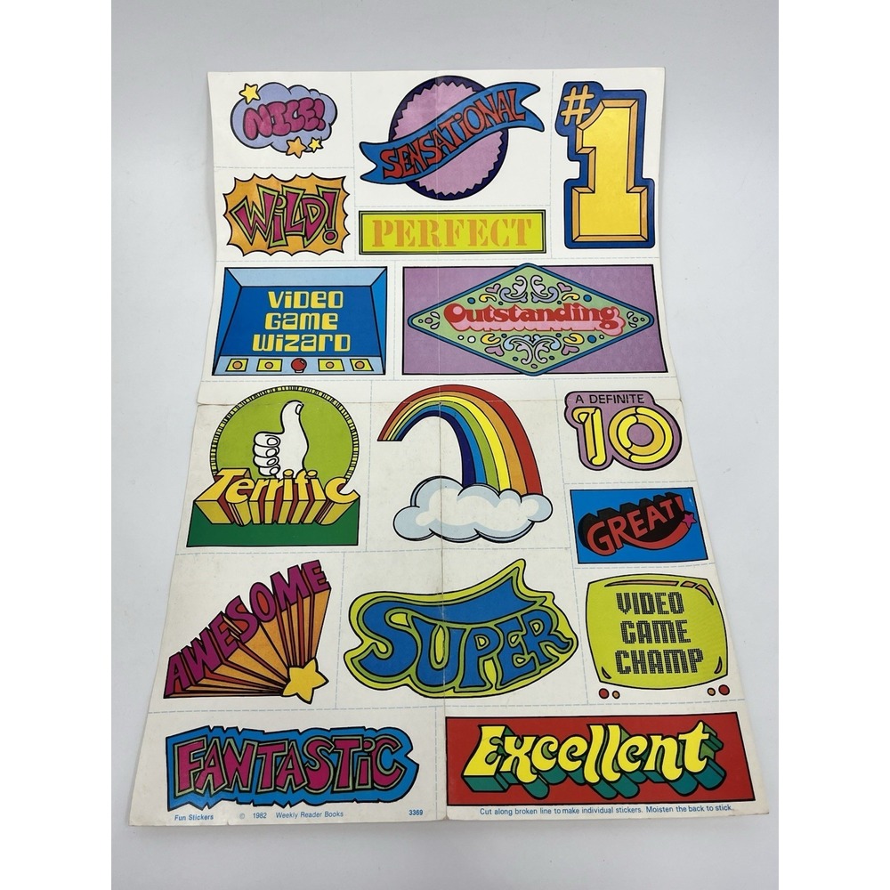 Vintage Weekly Reader Stickers and Lick and Stick Fun 1982